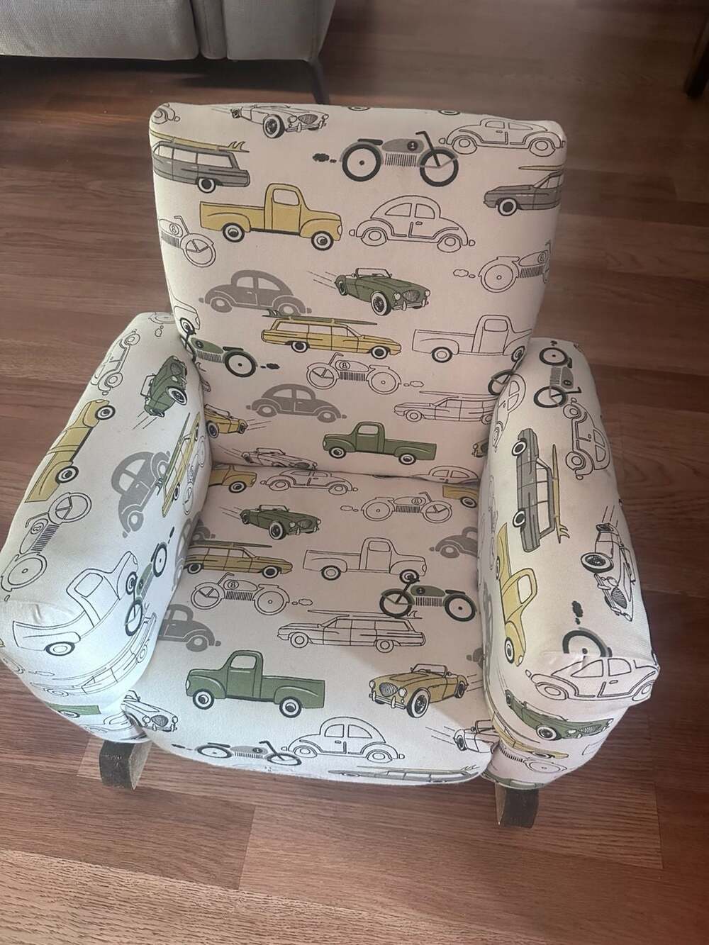 Mason & Marbles Hinckley Kids Rocking Chair Cars and Trucks Print